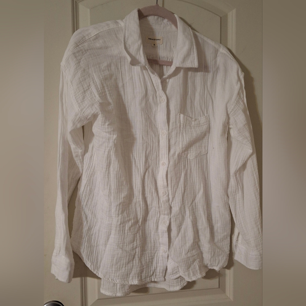 Thread & supply womens blouse size medium cotton